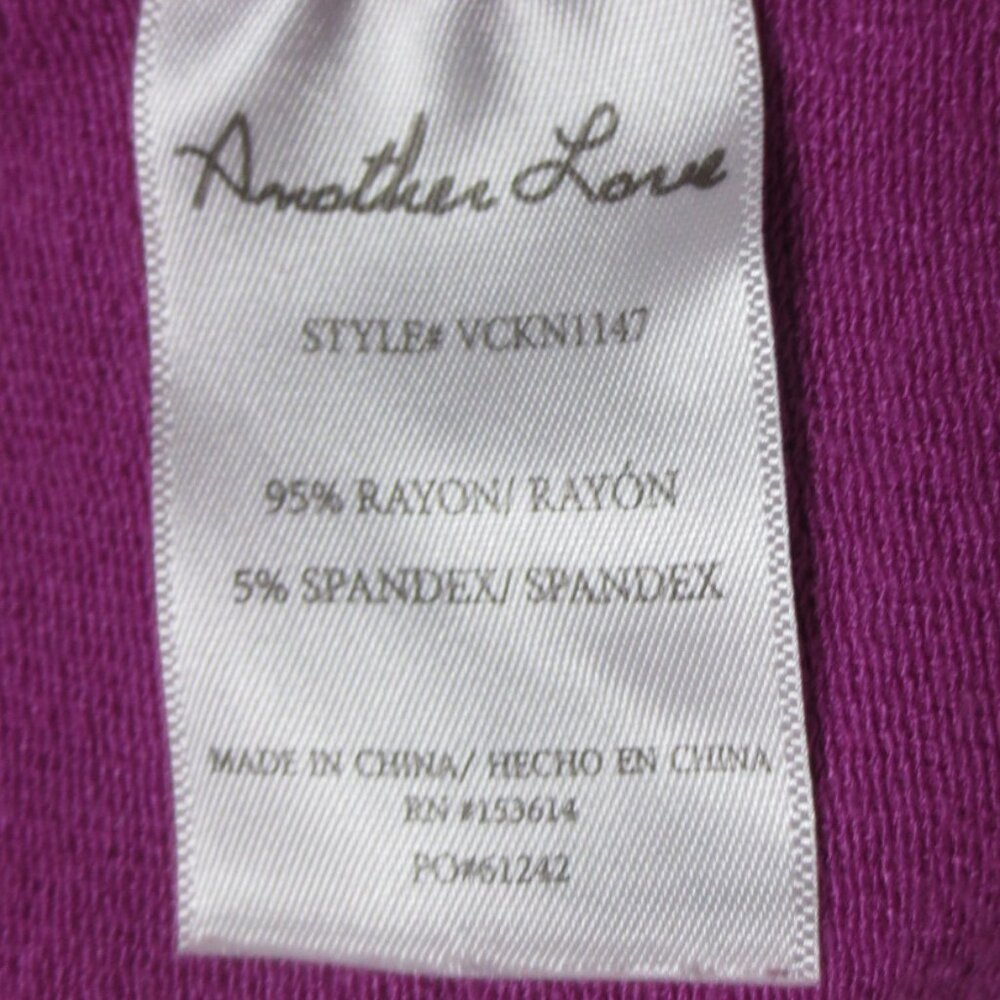 ANOTHER LOVE womens TOP shirt FUSHIA cropped OVERSIZED hoodie SIZE L - Picture 8 of 12